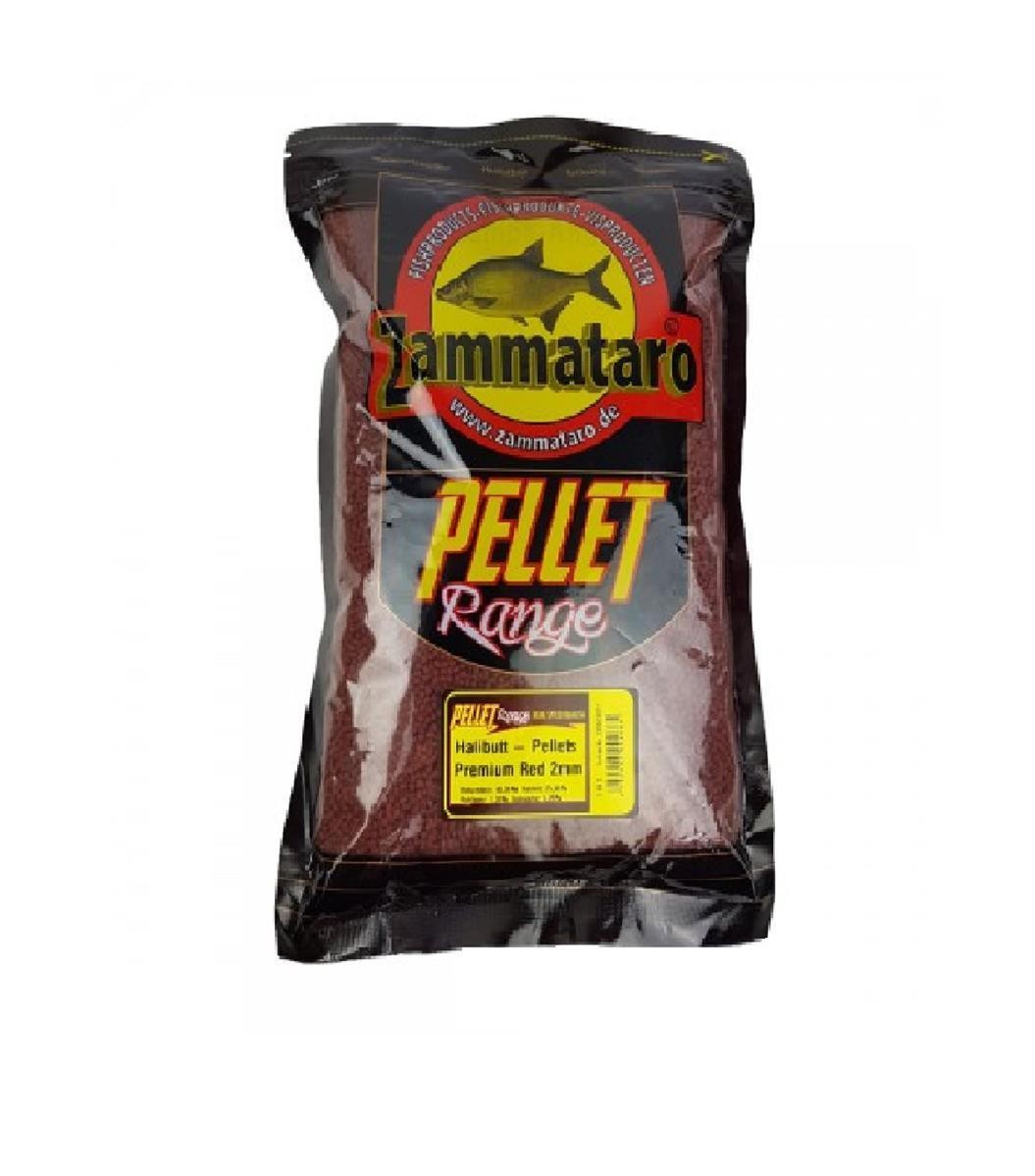 Гранулы Zammataro Halibut Premium Pellets Красные 4,5 мм, 800 г, Филе рыбы в гранулах для кормления