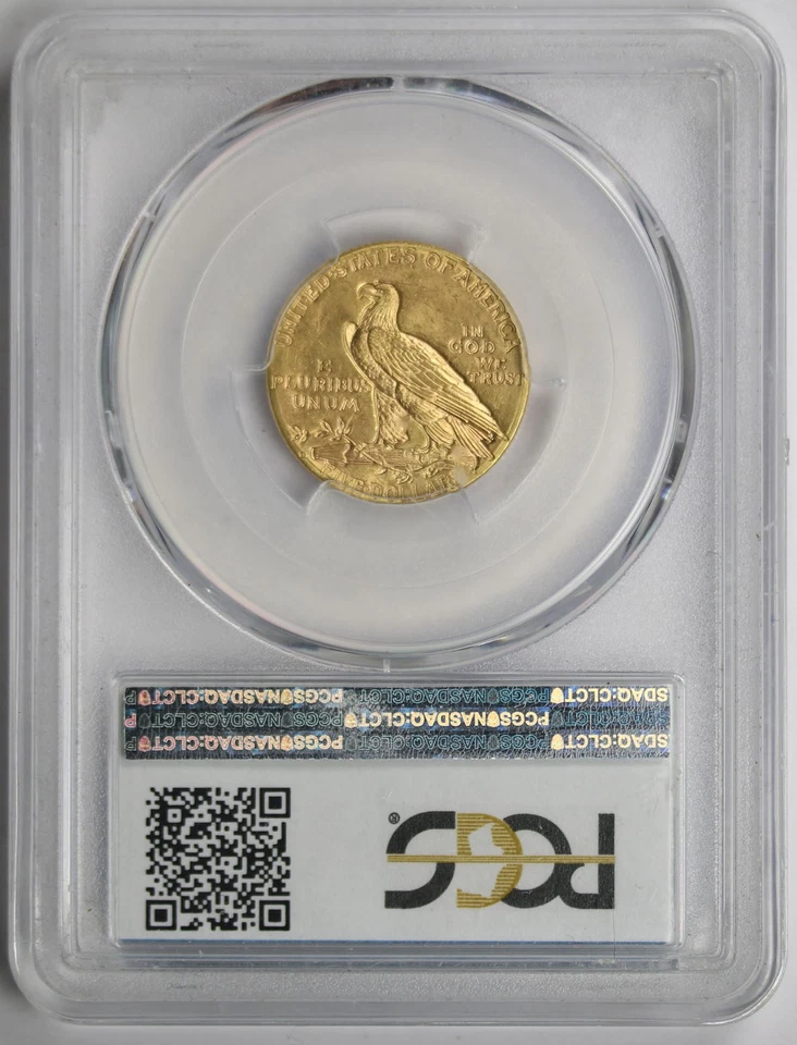 1909-D Indian Head Half Eagle Gold $5 MS 64+ Plus PCGS - Image 2 of 4