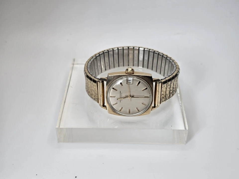 Relógio de pulso suíço Girard-Perregaux gyromatic tom dourado década de 1960 - Imagem 3 de 4