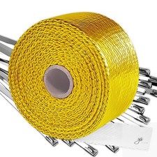 Gold Exhaust Heat Wrap 2 X 16.4 Header Wrap Muffler Tape Heat Shield Tape
