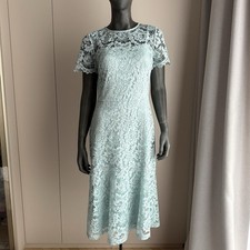 Lauren Ralph Lauren Loki Lace Dress US 6 Turquoise Trumpet Occaision Timeless