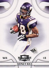2008 DONRUSS THREADS SIDNEY RICE #18 VIKINGS WR