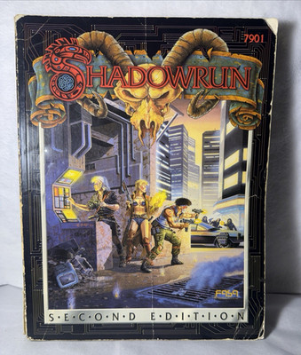 FASA Shadowrun Second Edition Roleplaying Game Softcover Book 7901 (1992)