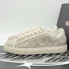 Size 44 11 US - Versace Barocco Greca Sneaker ' Beige Print '  WORN ONCE 