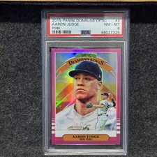 2019 Panini Donruss Optic #2 Aaron Judge Diamond Kings PINK PRIZM PSA 8 NM-MT