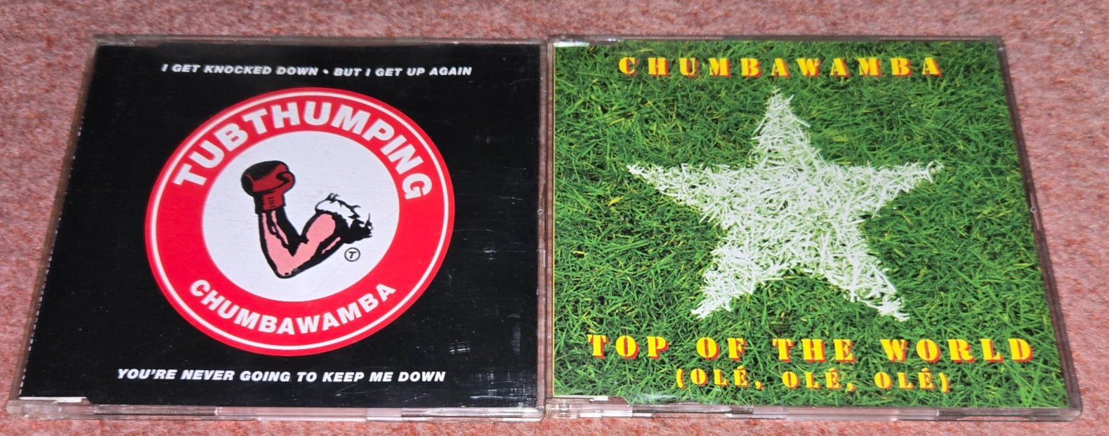 2 X CHUMBAWAMBA  CD's TUBTHUMPING 6 TRACK CD & OLE OLE OLE CD