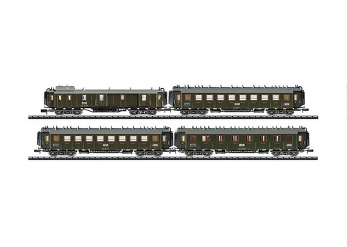 Minitrix 15709 Pfalzbahn Schnellzugwagen Set Spur N Epoche I 4 Wagenset | Zustand: New