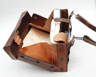 Swiss Army Military Paramedic Brown Folding Leather Bag Medic Handbag Artist