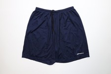 Vintage 90s Y2K Reebok Mens Large Spell Out Above Knee Mesh Shorts Navy Blue