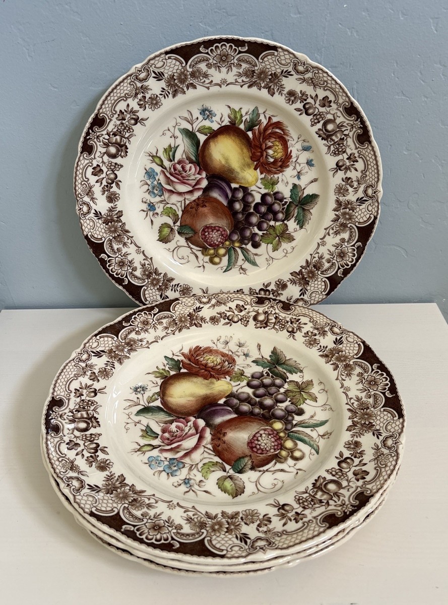 JOHNSON BROTHERS Harvest Dinner Plates - Set of 4 Vintage Windsor