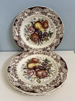 Johnson Brothers ジョンソンブラザーズ ウィロー ディナーセット JOHNSON BROTHERS Harvest Dinner Plates - Set of 4 Vintage Windsor
