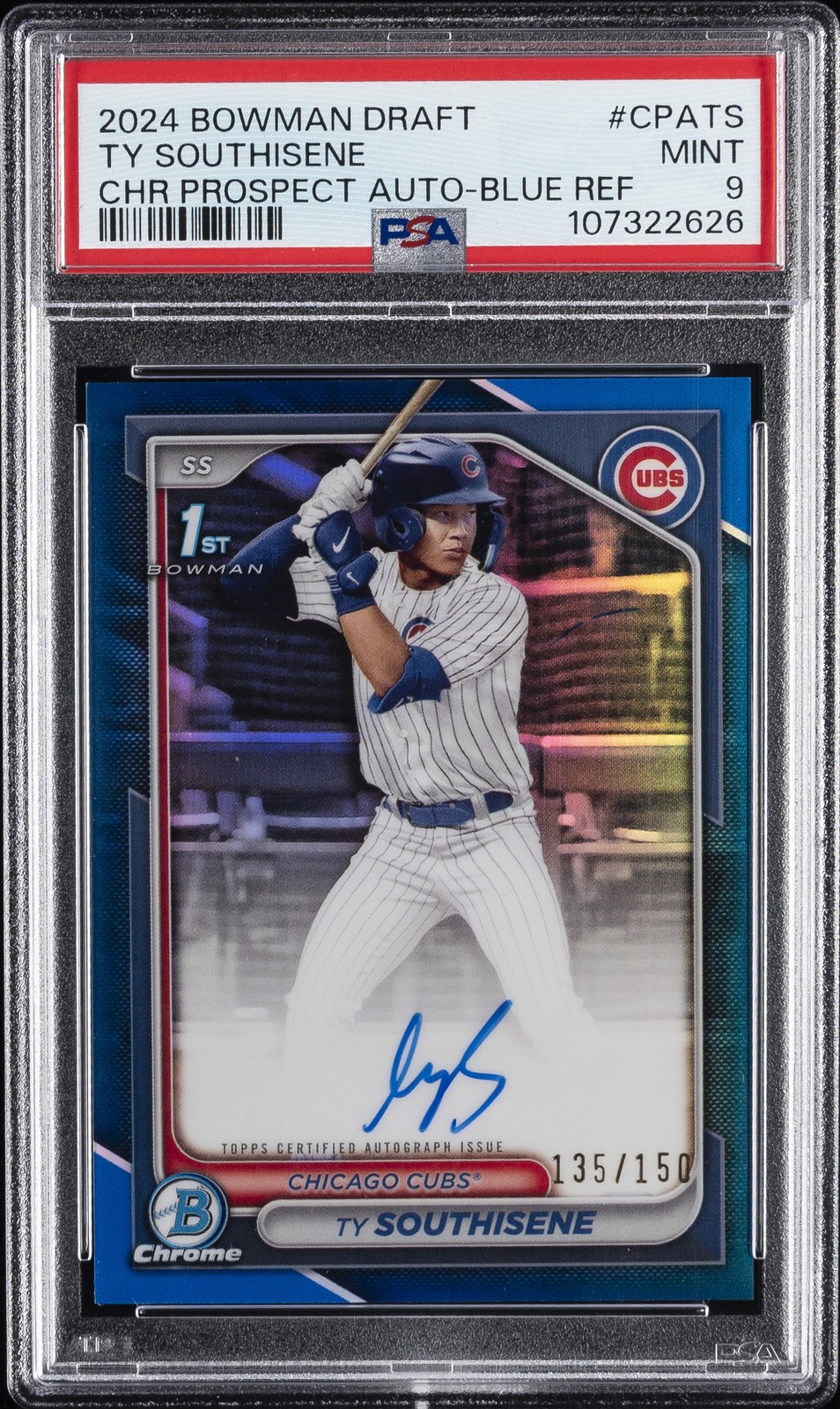 2024 BOWMAN DRAFT CHROME PROSPECT AUTOS #CPATS TY SOUTHISENE 135/150 PSA 9
