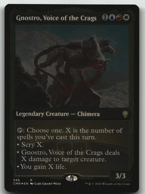 Gnostro, Voice of the Crags (Foil Etched) foil R Commander Legends 596 LP