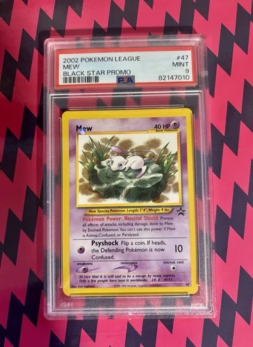Pokemon 2002 Mew Black Star Promo League 47 Lilypad PSA 9 Mint