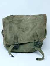 US Military Canvas Messenger Field Bag World War II Era - No Mfg Mark