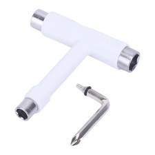 Professional Skateboard Skate Tool T-Tool Portable Multi Function White
