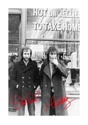 Chas and Dave A4 reproduction autograph mounted picture poster Choice of frame