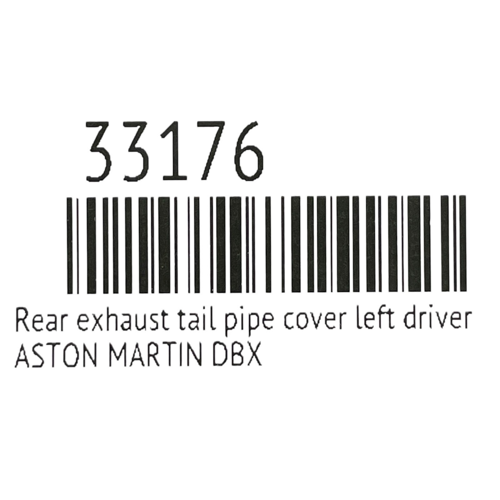 Aston Martin DBX Straight-Six 2021-2024 Rear Left Exhaust tailpipe P/N MY835255AB