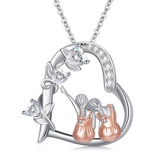 Sisters Birthday Gifts from Sister Sterling Silver Sister Necklace for 2 Sist...