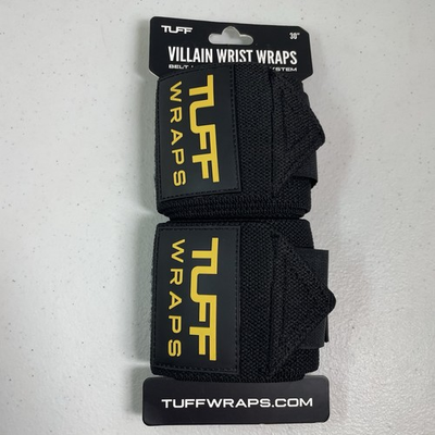 #ad #ad Tuff Villian Wrist Wraps 30quot; Black Yellow New Lifting Weight Training Fitness $19.99