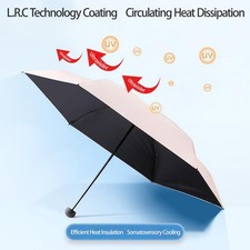 Sun Umbrella Folded Ultra-light Six-bone With Box Sun Protection UV GZUS
