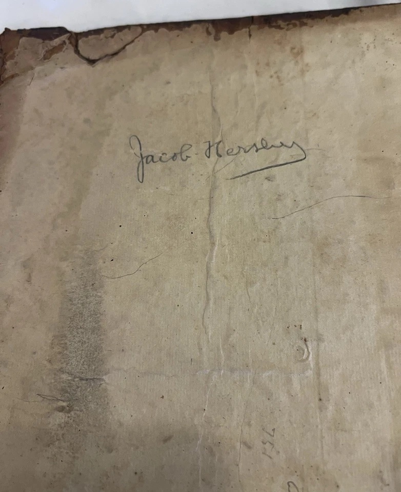 Huge 1770 German / Mennonite Bible Dictionary, 766 Pg, Hershey Family, York, PA - Image 3 of 4