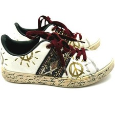 DESIGUAL Womens 7.5 White Cosmic Exotic Sequi...