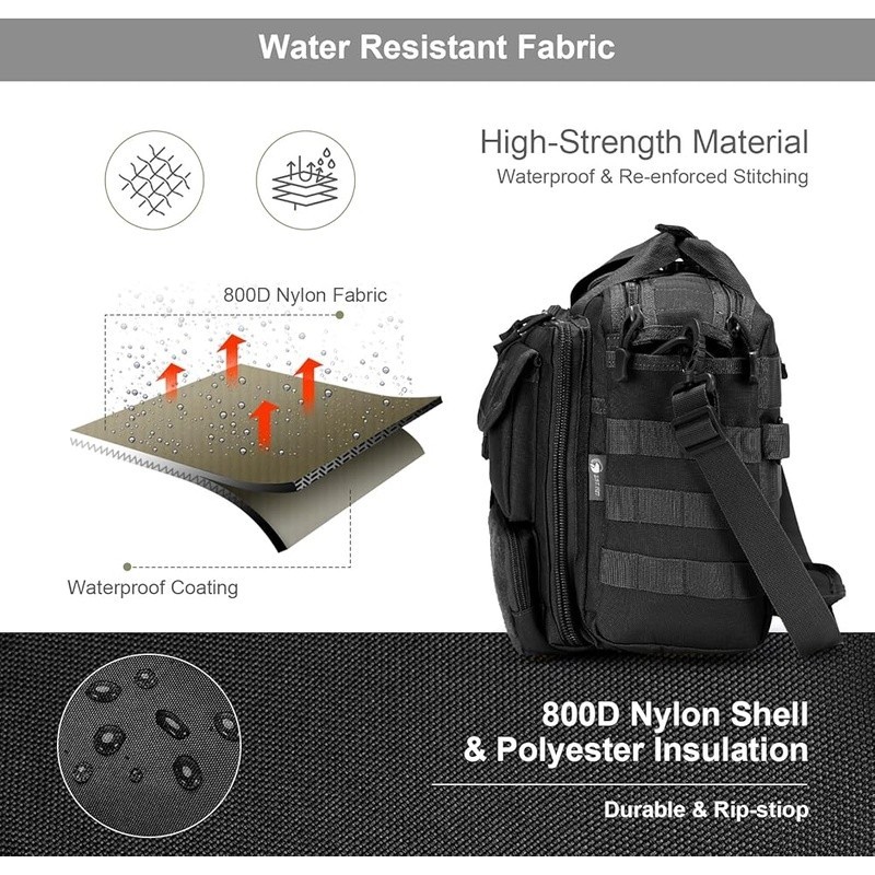 Tactical Messenger Bag Military Laptop Briefcase 15.6 17.3 Inch Devices New