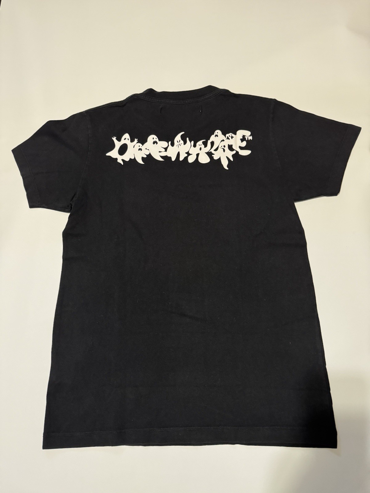 Pre Owned Off-White Ghost Print Black Tee Small - image 3
