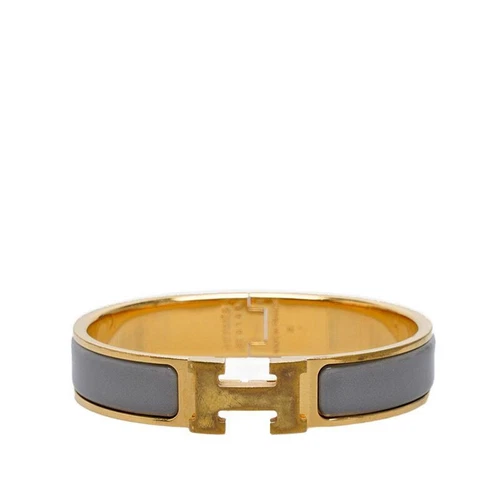 Hermes Grey Yellow G Clickaugh PM Bracelet 118578004