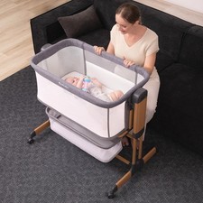 Ezebaby 3-in-1 Rocking Bassinet for Baby Adjustable Baby Bassinets Bedside Sl...