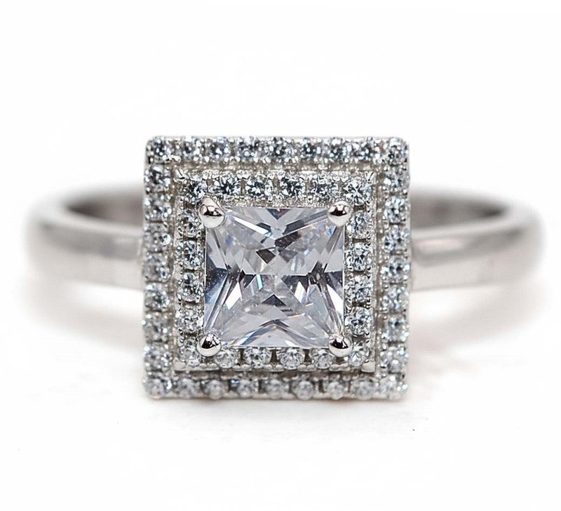 2CT Heat Treated Moissanite 925 Sterling Silver Ring Sz 7 MM2-6