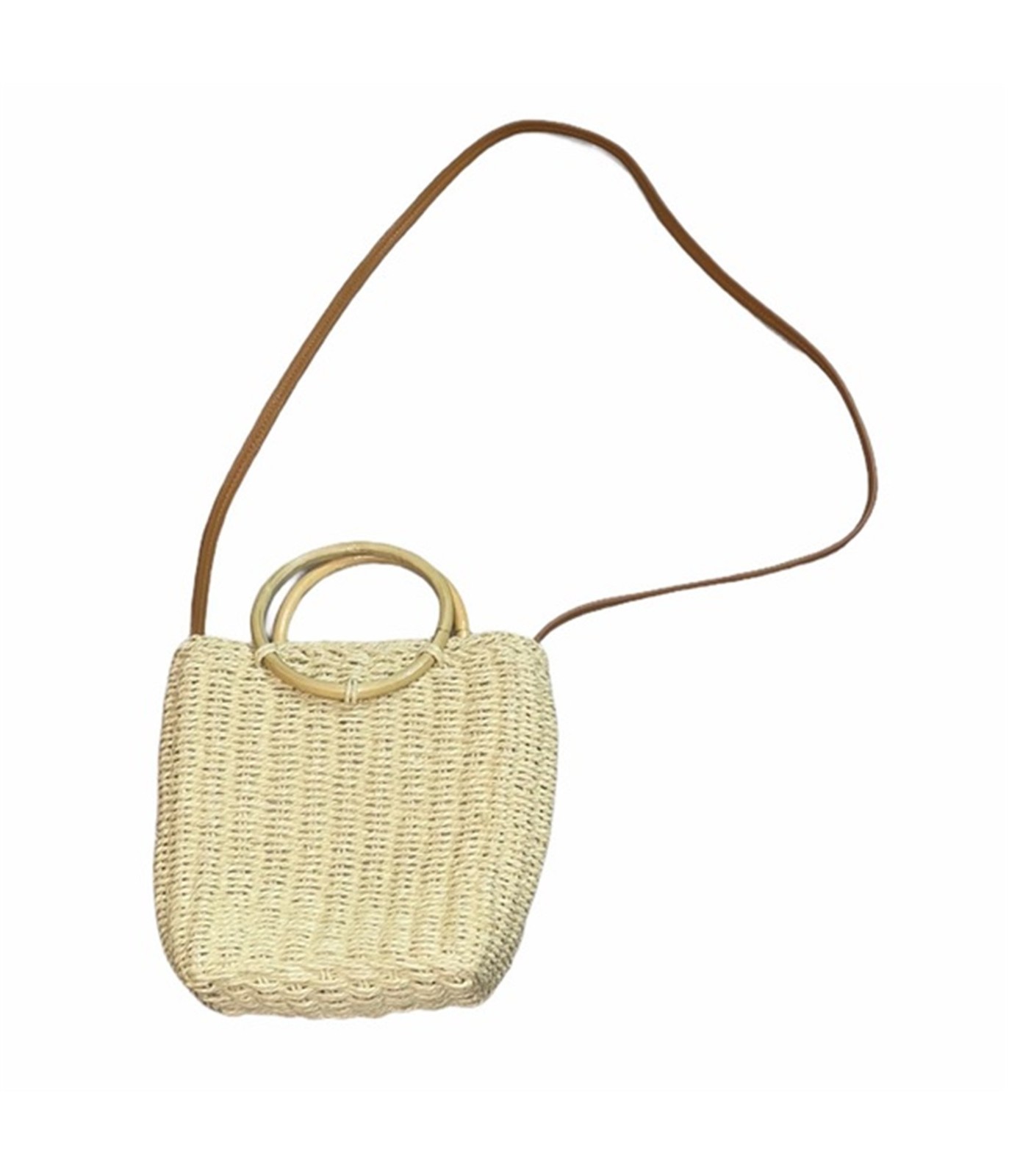 Соломенные сумки и портмоне American Eagle Outfitters Бежевого цвета очень маленького размера 16 дюймов - 4490₽