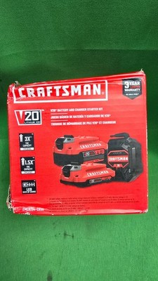 Craftsman V20 2Ah&4Ah Battery Charger Starter Kit CMCB204-CKVA NEW (E10)