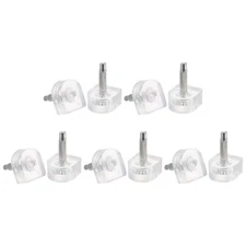 5 Pairs High Heel Tips 3mm Pin 12.5x10.5mm U-Shape Shoe Repair Caps, Transparent