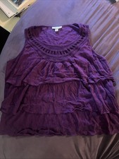 Coldwater Creek Sleeveless Top Purple 2X Knit...