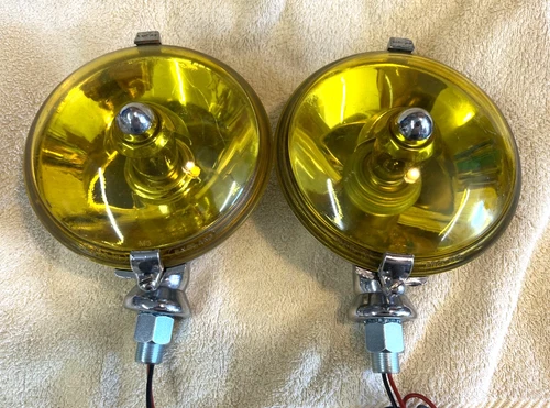 LUCAS SLR576 YELLOW LAMPS FOR ASTON MARTIN JAGUAR XK140 XK150 ROLLS ROYCE LOTUS