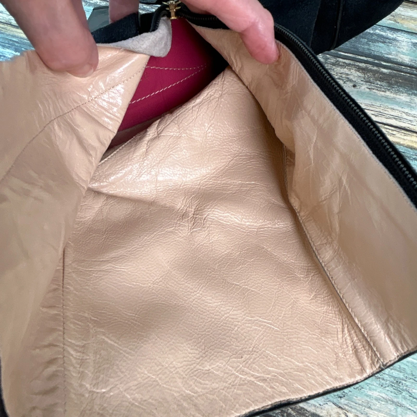 Stivaletto Kate Spade taglia 9B nero scamosciato tacco a blocco zip punta tonda abito punta cappuccio