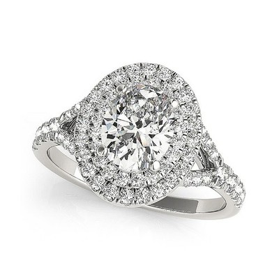 Diamant Vorschlag Platin Ring Ovalschliff 2 Karat Lab Grown PT950 E F VVS2...
