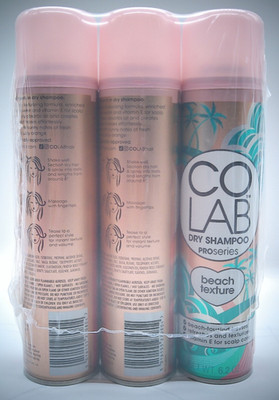 3PK- Co Lab Dry Shampoo ProSeries, Beach Texture, 6.2 Oz. Each, No Exp.