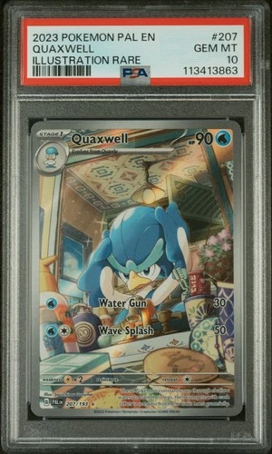 Pokemon Quaxwell Pal En-paldea Evolved 207/193 Illustration Rare PSA 10