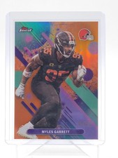MYLES GARRETT 2025 TOPPS FINEST COMMON ORANGE REFRACTOR #97 /25 BROWNS Q5692