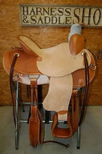 16" G.W. CRATECUSTOM WADE ROPING SADDLE MADE IN BRYANT ALABAMA