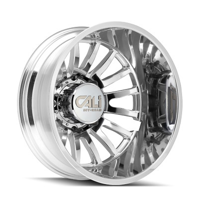 1 X CALI OFF-ROAD SUMMIT DUALLY 22X8.25 8-200 142 Hub -232 Offset Silver Wheel Rim