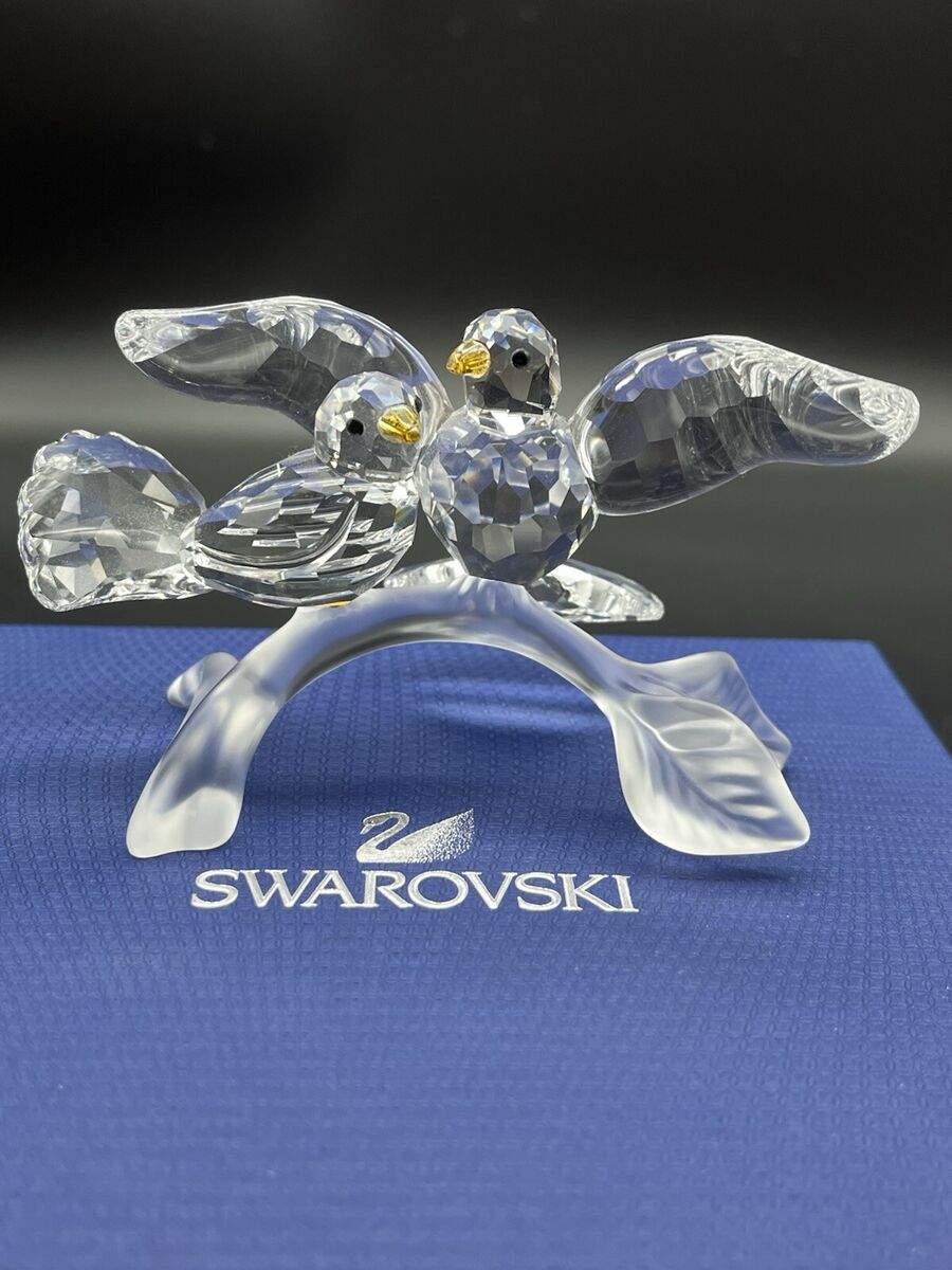 Swarovski Crystal Figurine Pair of Turtle Doves on a Branch Swarovski Crystal Figurine Pair of Turtle Doves on a Branch