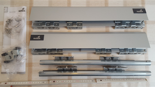 Hettich Actro Silent Komplett Set mit Zargen 500 mm Schubkastensystem