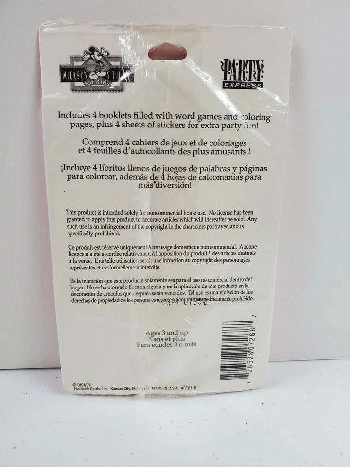 Hallmark Disney Minnie Mouse Activity Pad Book with Stickers Party Favor New - Image 2 of 4