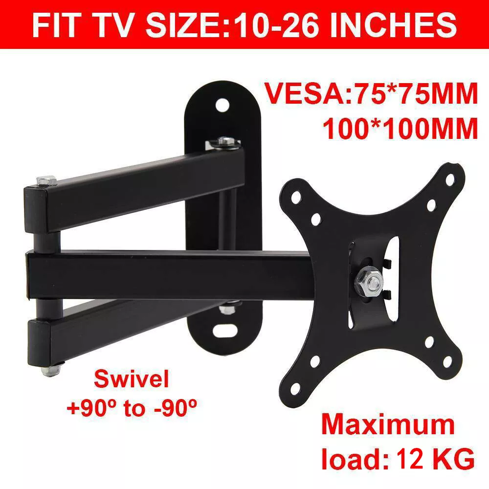 TV Wall Mount Bracket Tilt Swivel 14 16 18 20 21 22 23 24 26 27 LCD LED PLASMA