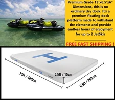 Floating Dry Dock Inflatable Pontoon Dock Platform Station Jet Skis 1850Lbs +