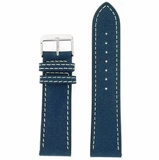 Distressed Vintage Leather Watch Strap Band Blue Brown Dark Brown 22mm 24mm